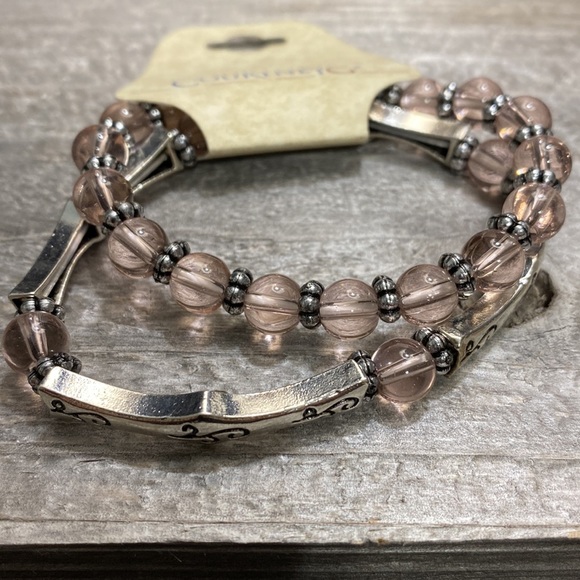 NWT Set Of 2 Pink & Silver Tone Bracelets! - Picture 4 of 4